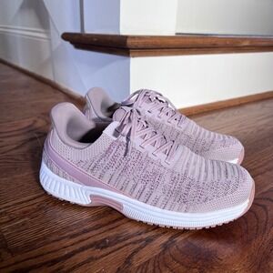 Orthofeet Women's Kita Slip On X WIDE Sneakers in Rose Pink Size 9